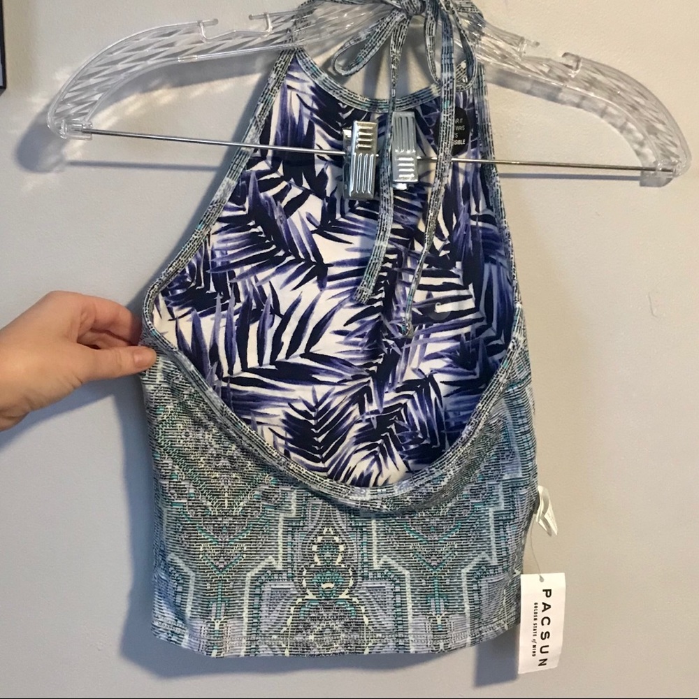 Reversible Halter Crop Top - Picture 3 of 8